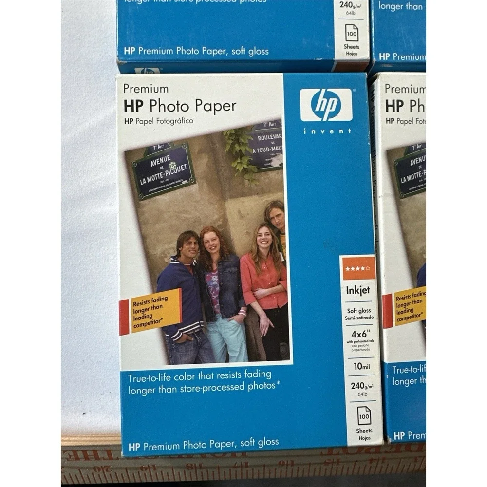 HP Premium Photo Paper 4x6‎ Lot of 4 Soft Gloss 100 Sheets 1 Glossy 60 Sheets